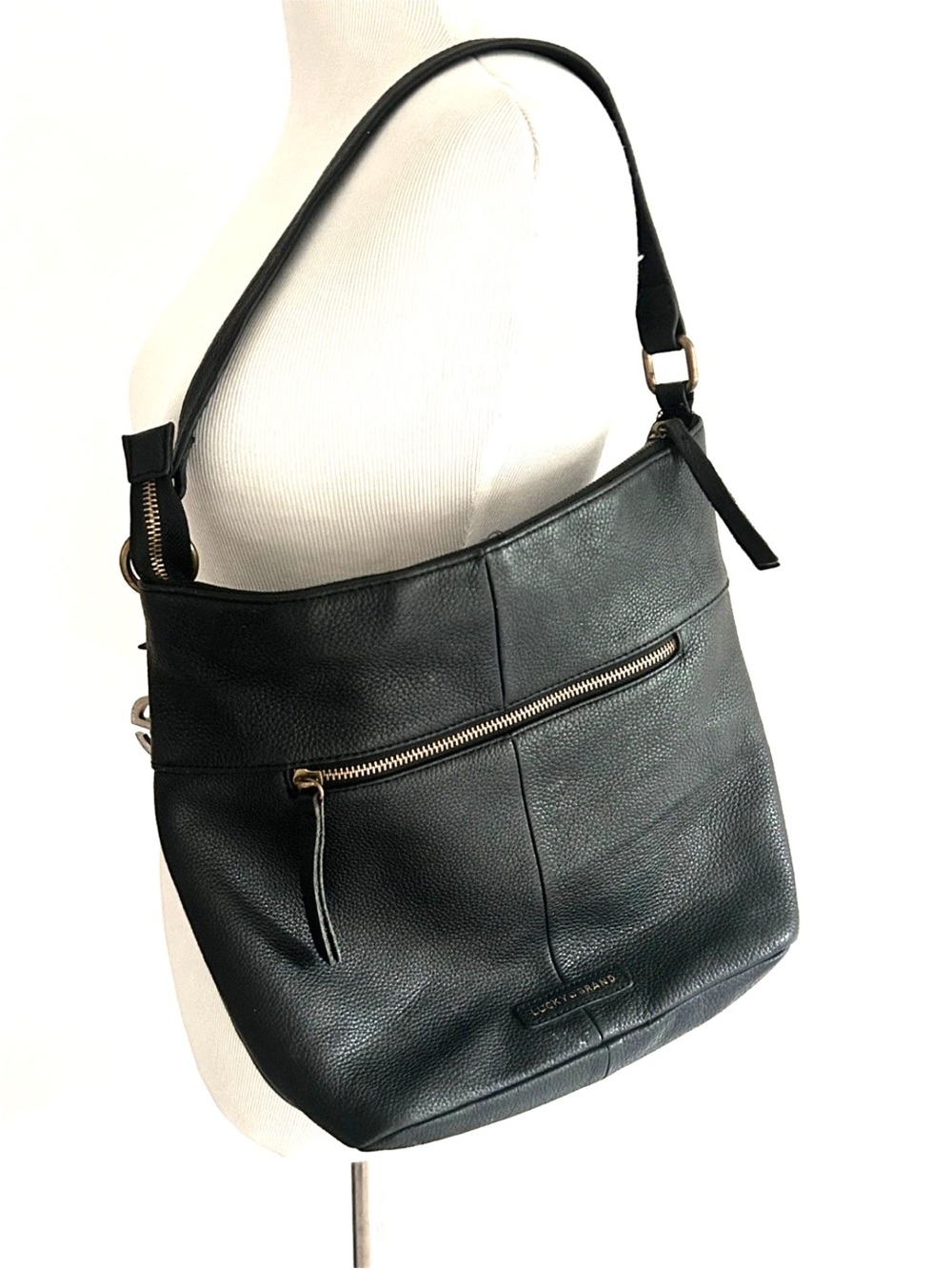 Lucky Brand | Leather Hobo Shoulder bag Black Purse